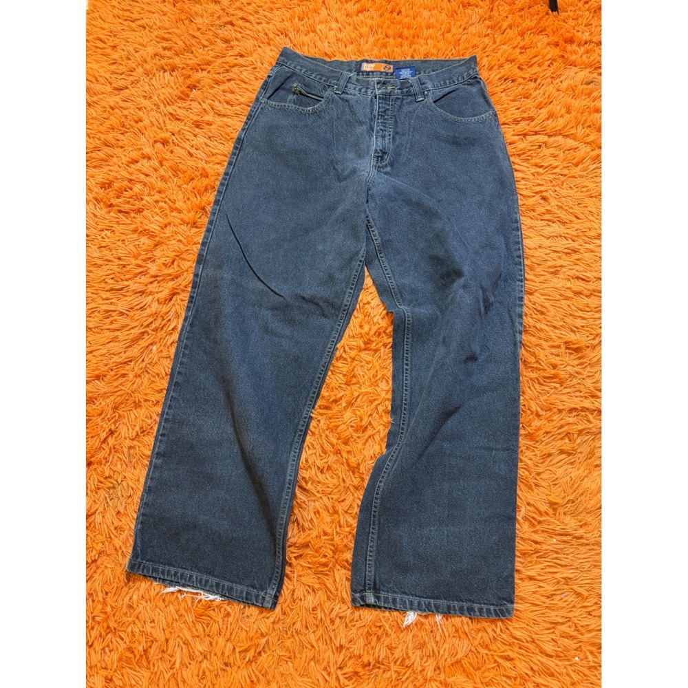 Anchor Blue Beyond Baggy Jeans Mens 34x32 Dark Wash Wide Leg Vintage Streetwear